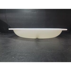 Pyrex Oval‎ Divided Dish #1063, Milk White Casserole, 1.5 Quart, Cooking Bowl